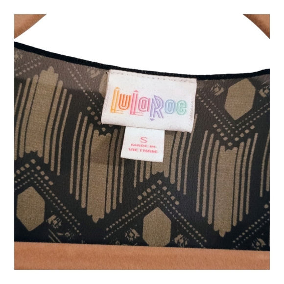 NWT LuLaRoe Fringe Olive Green Black Kimono Duster Size Small Boho Festival - Picture 2 of 7